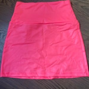 Hot pink metallic skirt